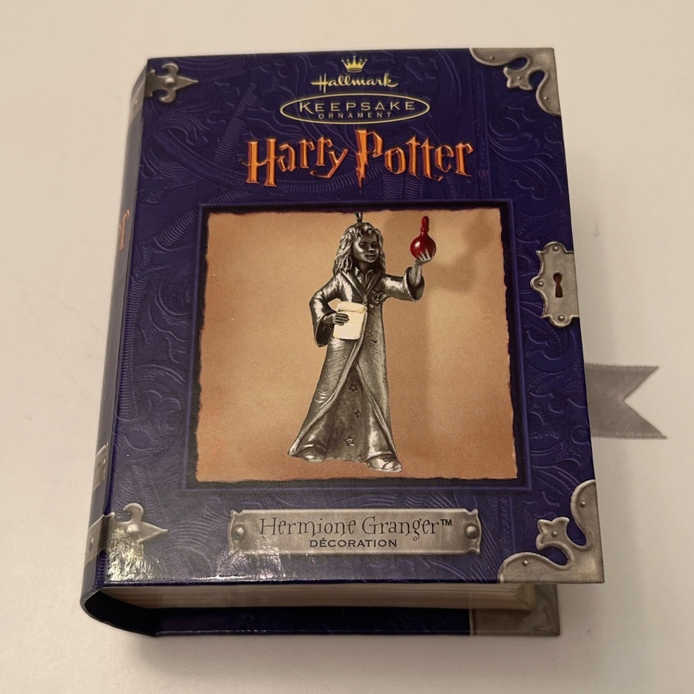 NEW NIB Hallmark Harry Potter Hermione Granger Ornament Vintage 2000 Pewter